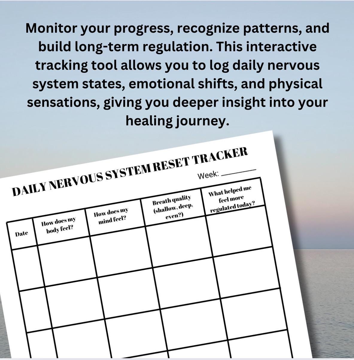 Nervous System Reset Guide: Somatic Healing, Trauma Release (Editable PDF)