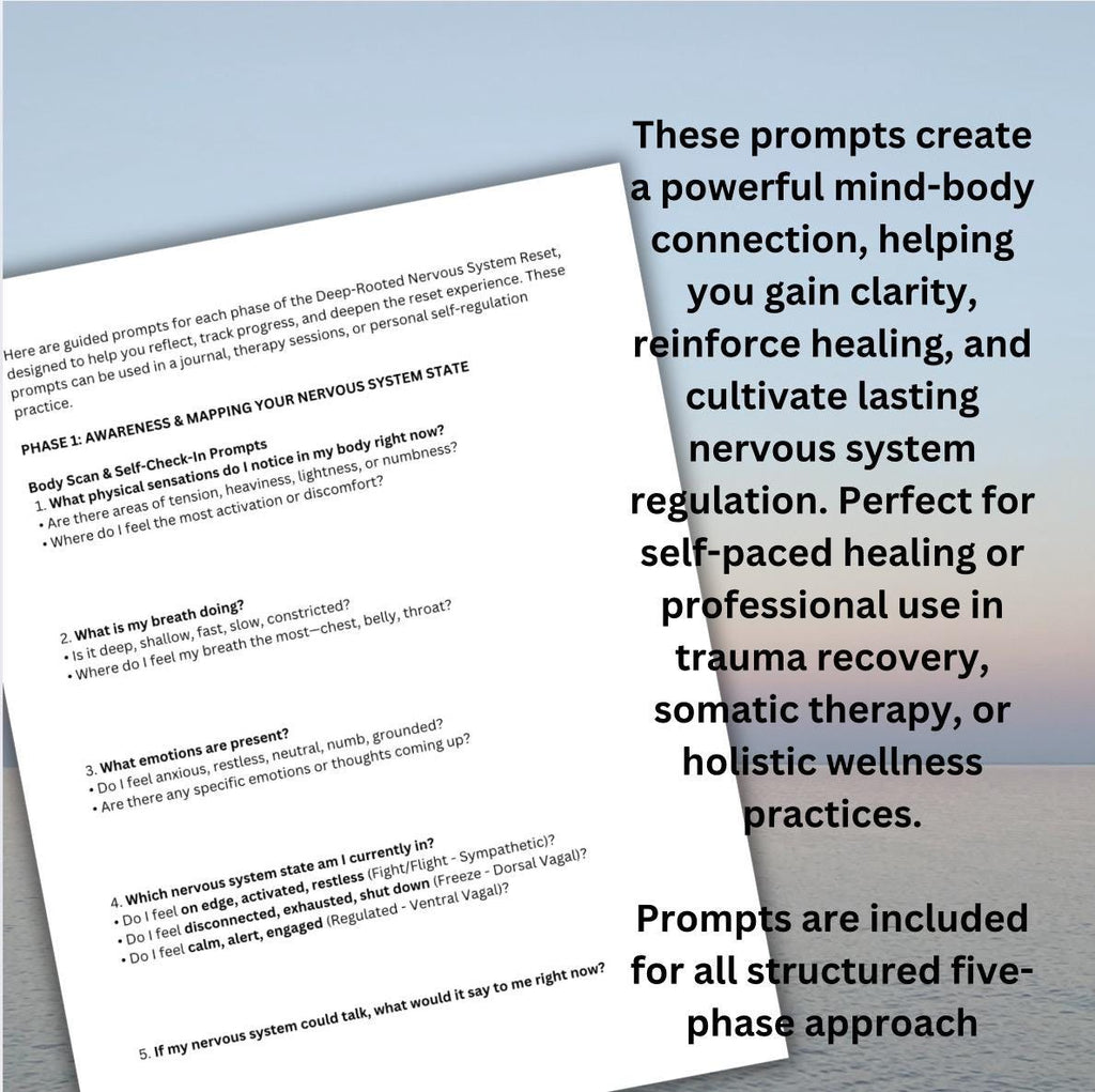 Nervous System Reset Guide: Somatic Healing, Trauma Release (Editable PDF)