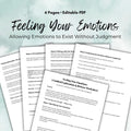 Feeling Your Emotions A Guided Exploration & Release Worksheet Emotional Healing Activity