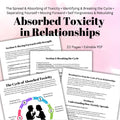 Toxic Relationship Recovery Workbook: Healing, Boundaries (Editable PDF)