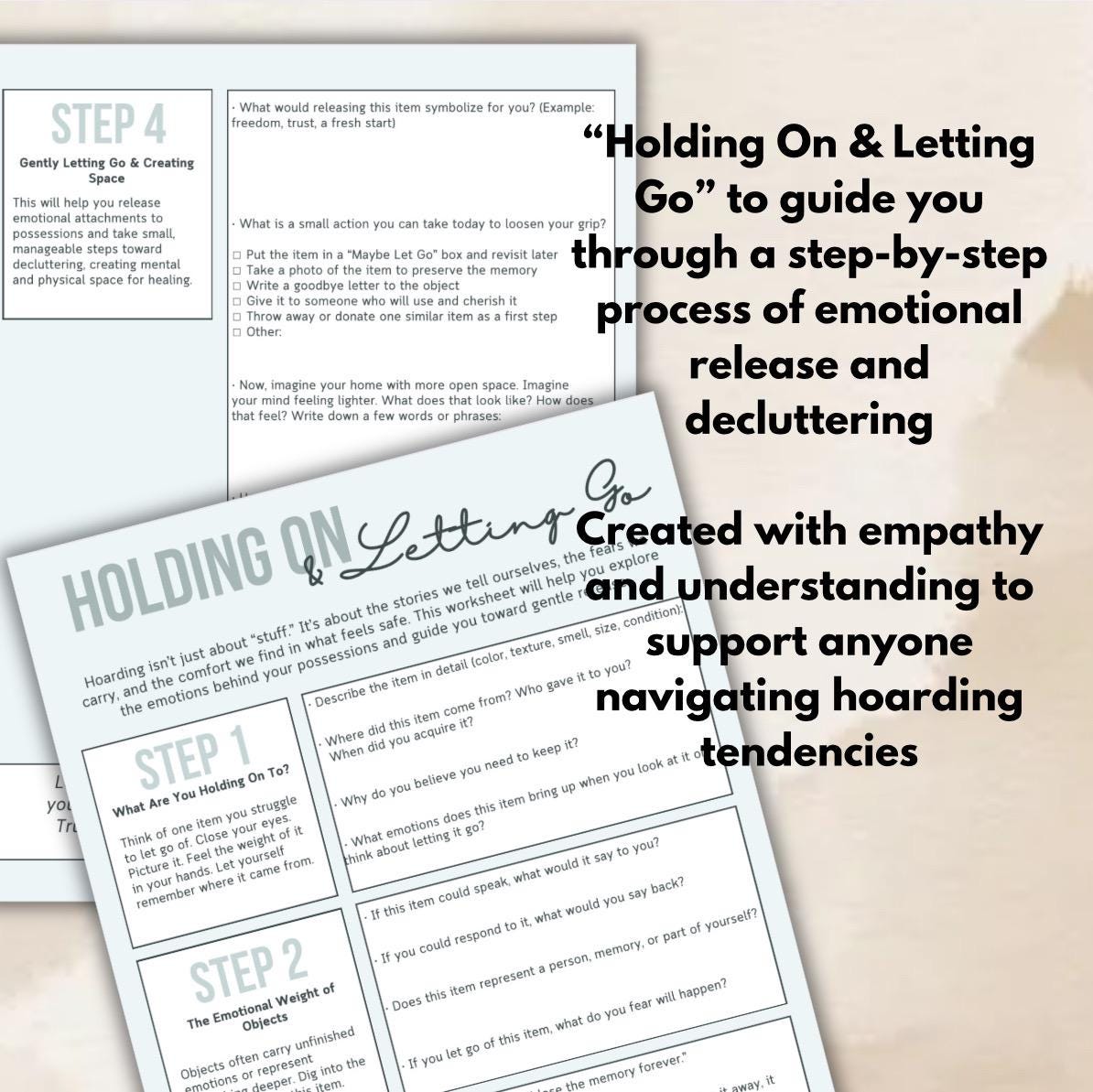 Hoarding Recovery Workbook Emotional Healing & Decluttering, Letting Go