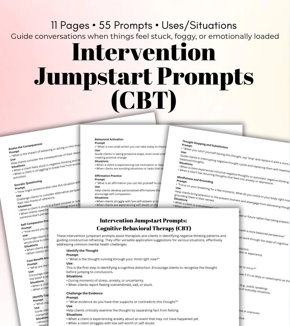 Therapist Prompts for Stuck Sessions  Mental Health Client Shutdown in Therapy Resistance Immediate Support