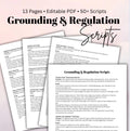 Grounding and Regulation Script Bank Unique Techniques for Therapy Sessions Emotional Balance