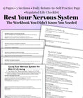 Resting Your Nervous System Recovery Companion Guided Workbook