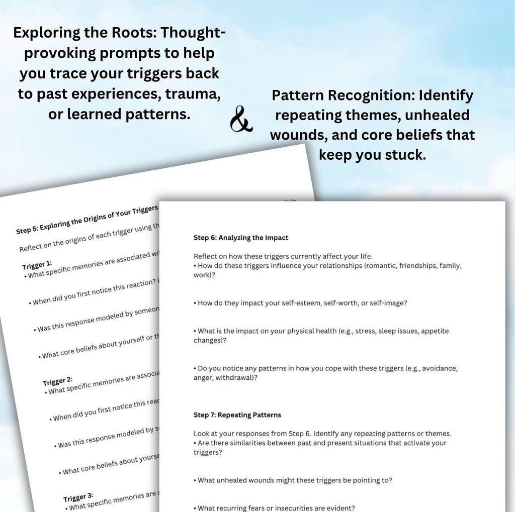 Uncovering Your Emotional Triggers A Guided Self-Reflection Worksheet Self Discovery Exercise