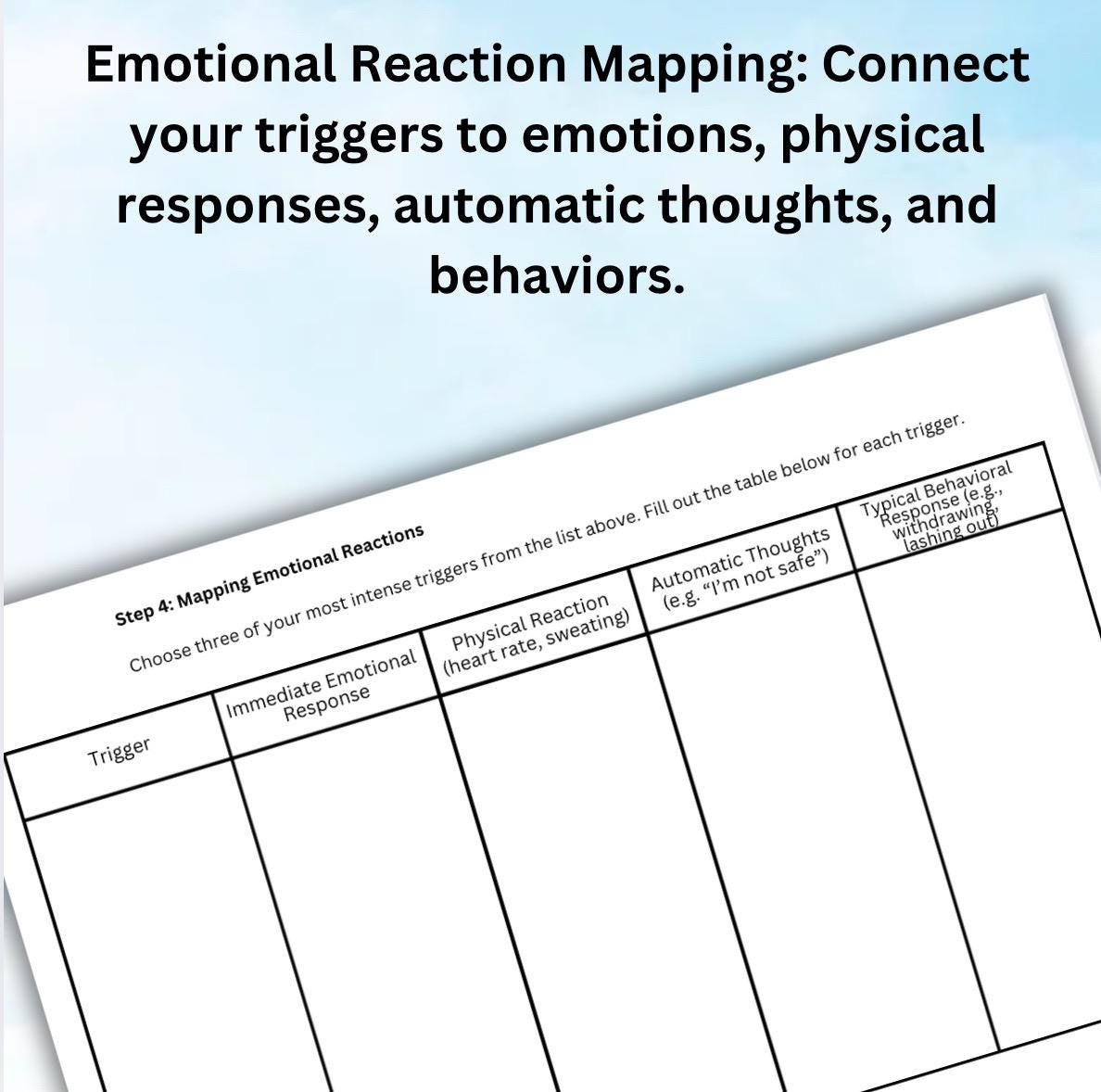 Uncovering Your Emotional Triggers A Guided Self-Reflection Worksheet Self Discovery Exercise