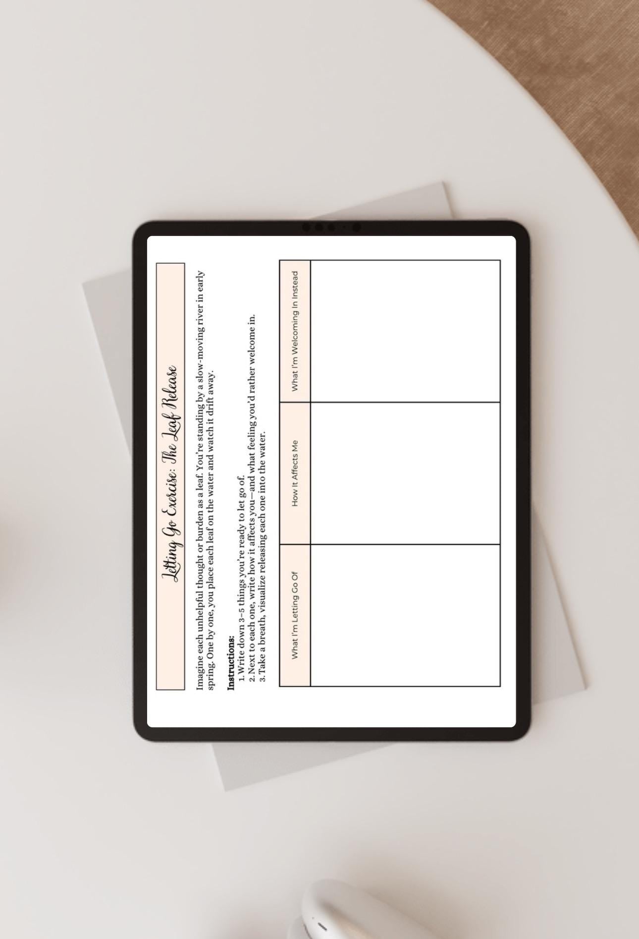 Spring Mental Health Reset Workbook: Self-Care Journal (Editable PDF)