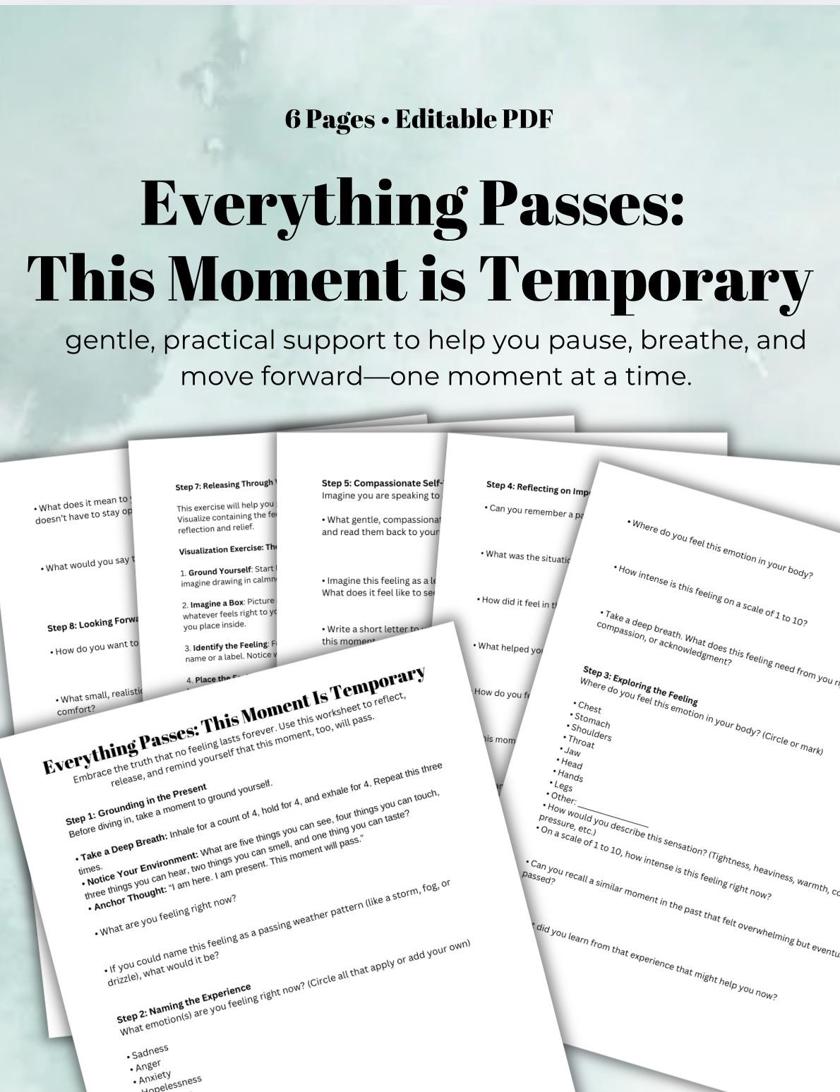 Everything Passes A Workbook for Navigating Difficult Emotions