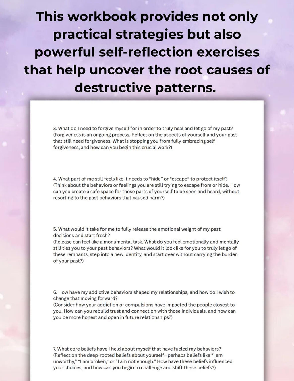 Sex Addiction Recovery Workbook: Infidelity & Healing (Editable PDF)