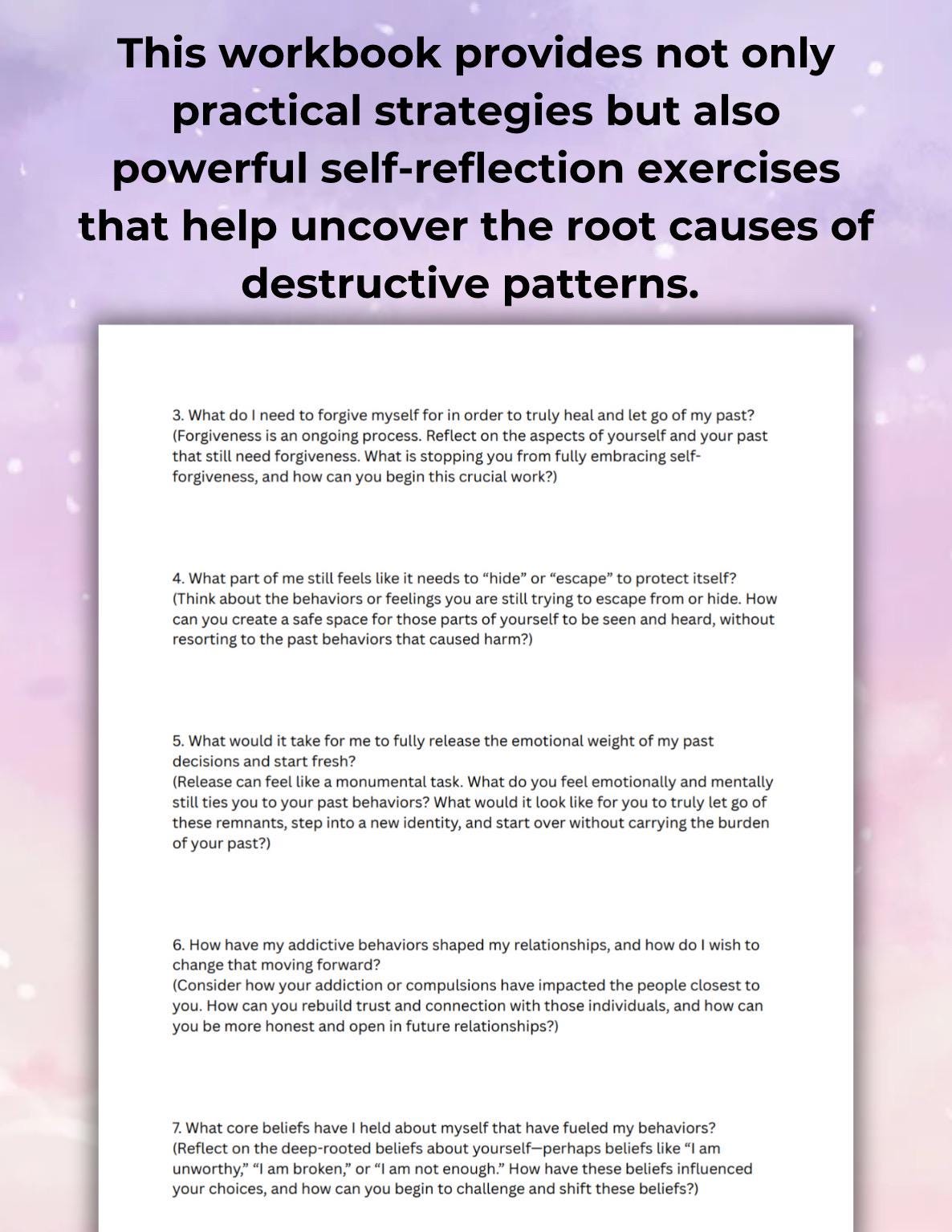 Sex Addiction Recovery Workbook: Infidelity & Healing (Editable PDF)