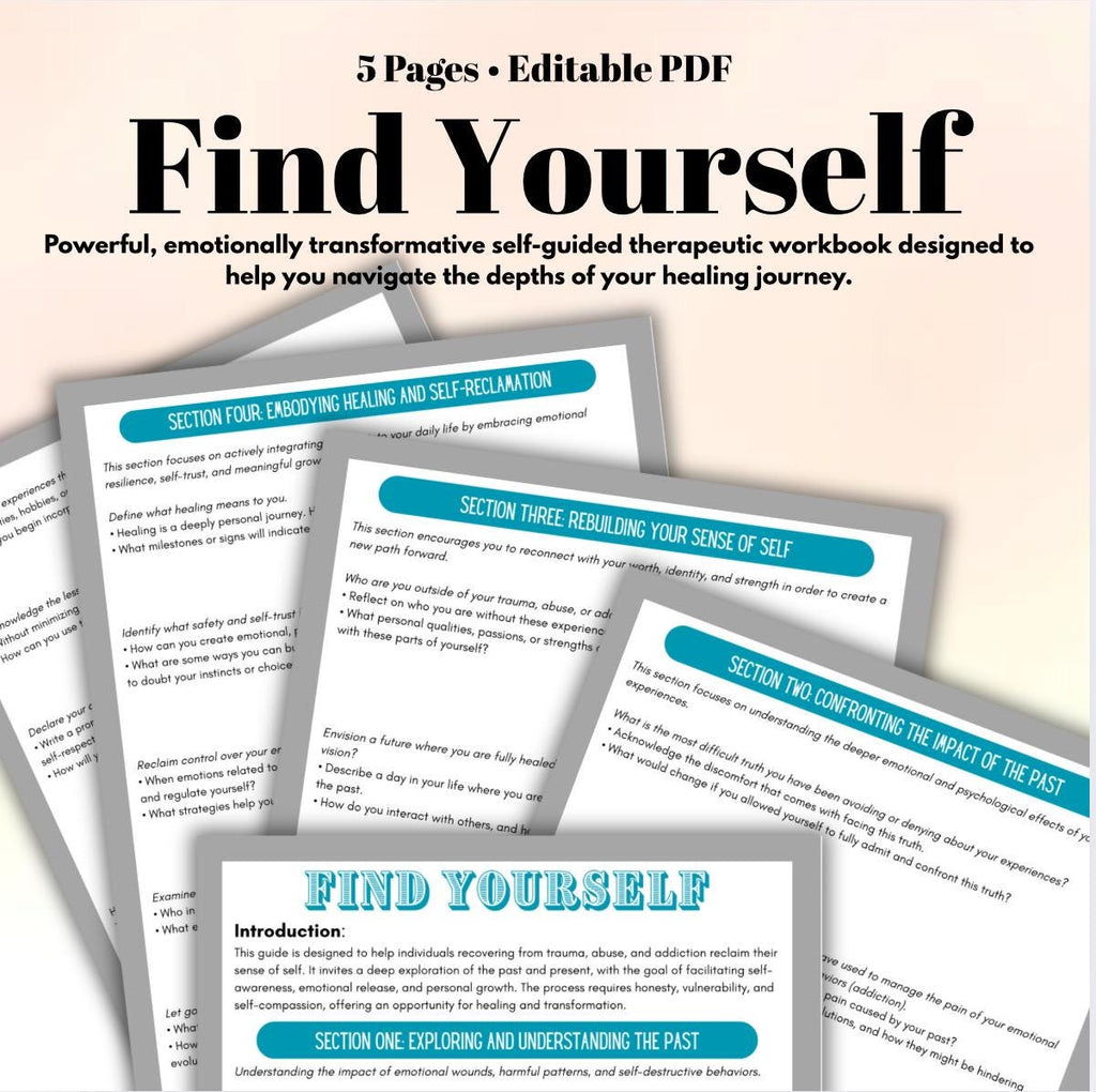 Find Yourself: A Healing Journey Through Trauma Abuse Addiction Self Reflection Finding Me Again