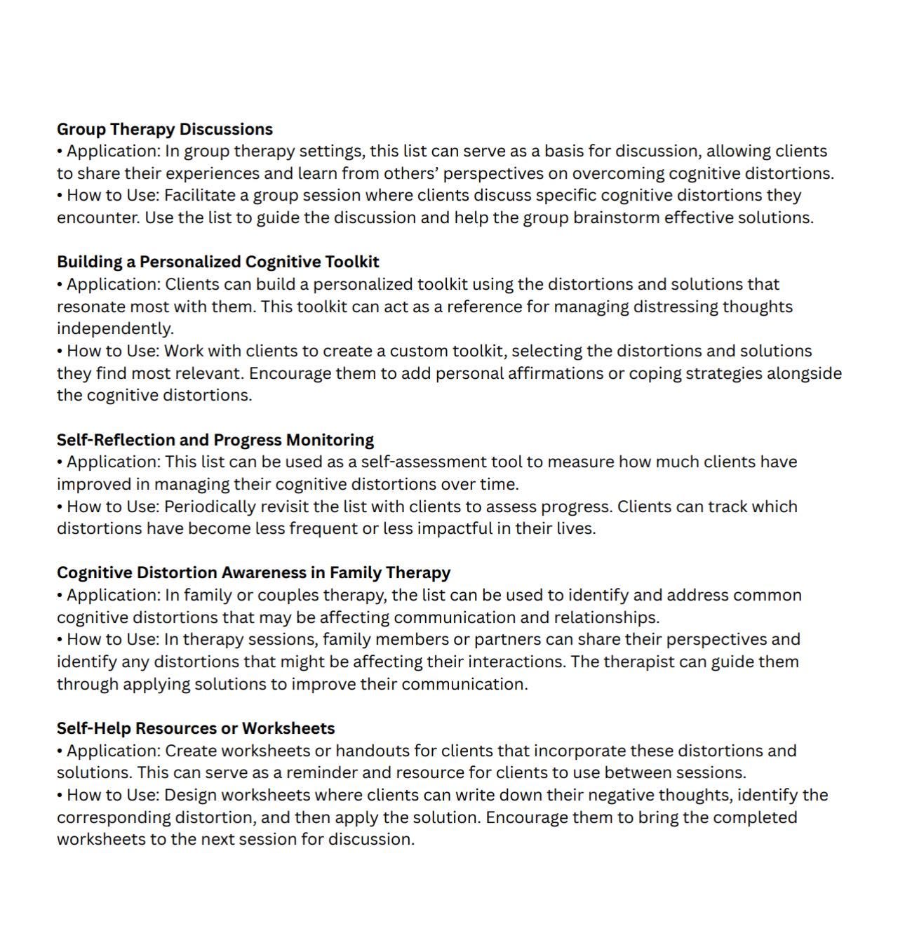 Cognitive Distortions Cheat Sheet: Therapy & Self-Growth Tool (PDF)