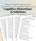 Cognitive Distortions Cheat Sheet: Therapy & Self-Growth Tool (PDF)
