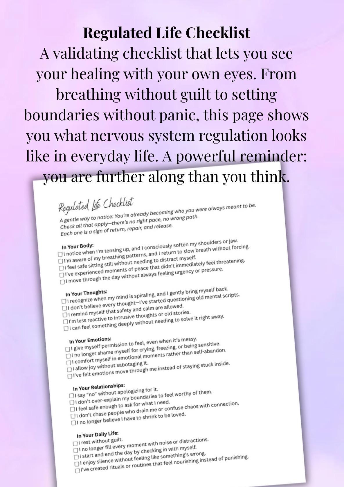 Resting Your Nervous System Recovery Companion Guided Workbook