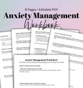 Anxiety Management Workbook: Coping Skills, Mental Health Journal Prompts Self Help Therapy Resource