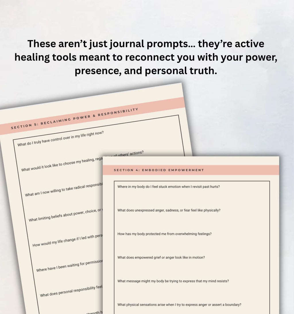 Victim Mindset Recovery Workbook: Inner Child Healing, Trauma Informed (PDF)