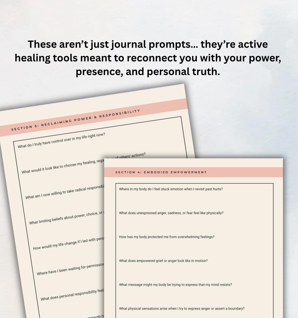 Victim Mindset Recovery Workbook: Inner Child Healing, Trauma Informed (PDF)