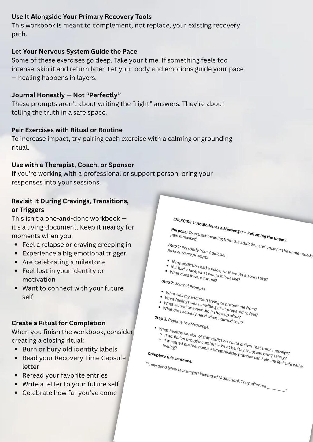 The Creative Recovery Workbook 10 Soulful Exercises to Support Addiction Healing Emotional & Spiritual Recovery