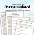 Overstimulation Relief Toolkit Unconventional Ways to Regulate Fast Prompts and Self Soothing Reference Sheet