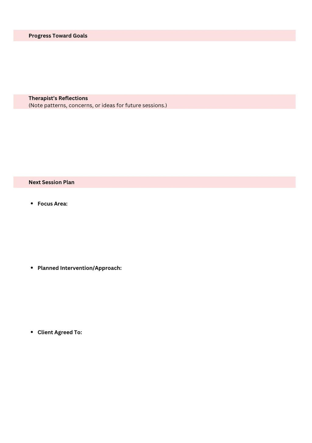 Therapy Session Summary Template Therapist Notes PDF  Mental Health Documentation Tool Clinical Notes