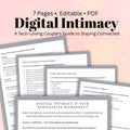 Digital Boundaries Worksheet Couples Therapy Printable Rebuild Connection Manage Screen Time Set Phone Boundaries