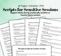 Therapist Scripts for Sensitive Sessions PDF Grounding Prompts & Reflection for Therapy Clients