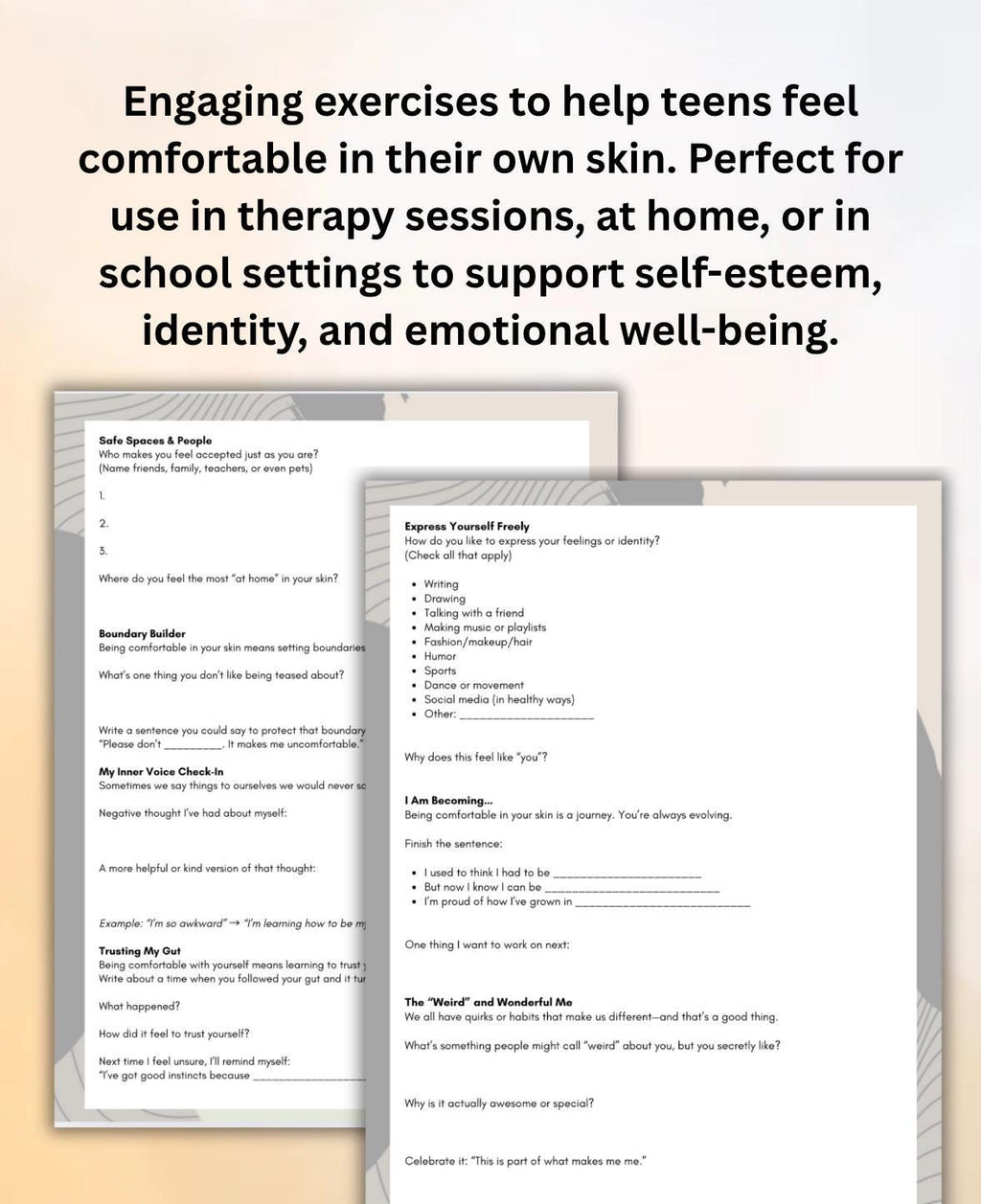 Teen Self-Love Workbook: Confidence & Emotional Wellness (PDF)