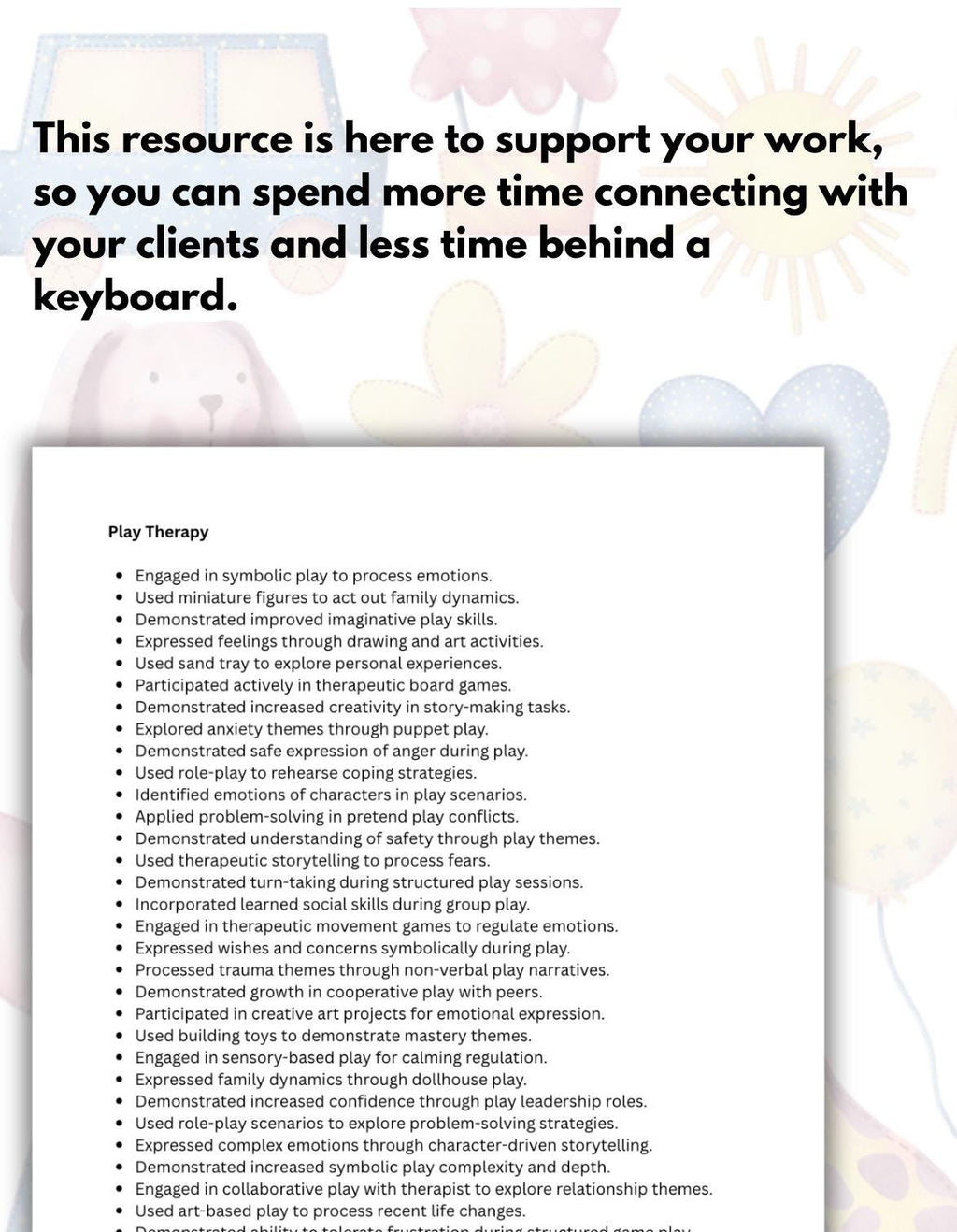 Child Therapy Progress Notes Editable Childrens Counseling Tool Document Childs Progress in Interventions