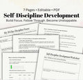 Transform Your Habits Self Discipline Challenge Motivation Tool Printable