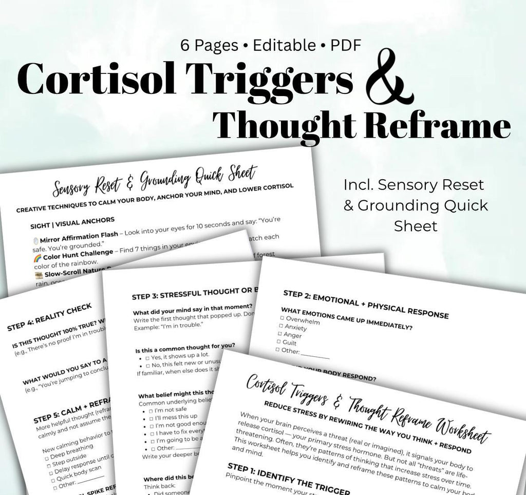 Stress Relief Grounding Toolkit: Cortisol Reset Exercises (PDF Download)