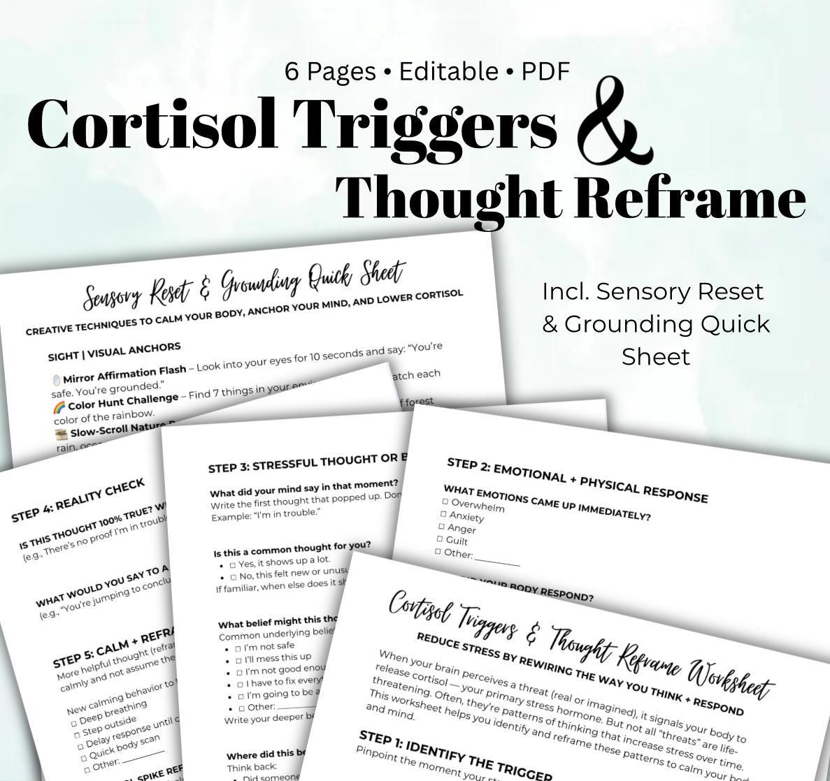 Stress Relief Grounding Toolkit: Cortisol Reset Exercises (PDF Download)