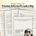 Trauma-Informed Leadership Guide: HR Toolkit, Boundaries & Burnout Support (PDF Download, Editable, 26 Pages)