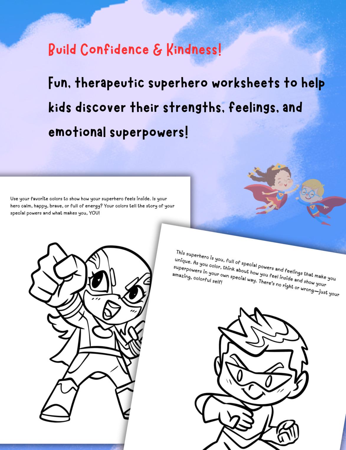 Superhero Strengths Worksheet: Kids' Confidence Builder, SEL Activity (PDF Download)
