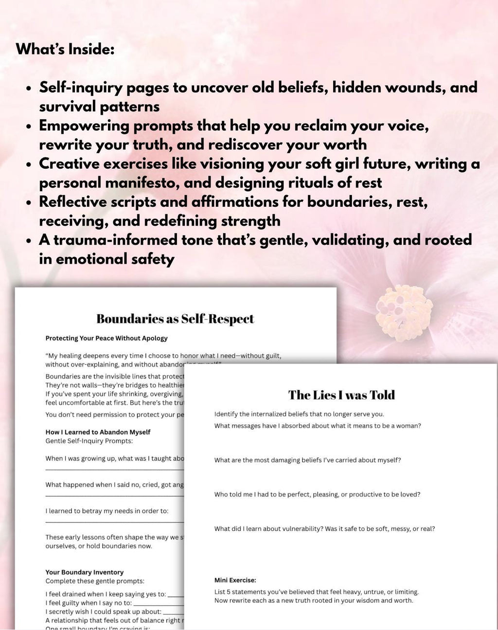 Soft Girl Reset Journal Rewrite Your Story Emotional Healing Workbook Self-Discovery & Inner Healing PDF