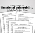Men's Emotional Vulnerability Workbook: Self-Discovery & Mental Health (PDF Downloadable)
