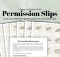 Permission Slip Generator Printable  Mental Health Affirmations Self-Care Worksheet Therapy Tool Emotional Healing