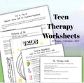Teen Therapy Workbook, Coping Skills & Emotional Regulation (PDF)