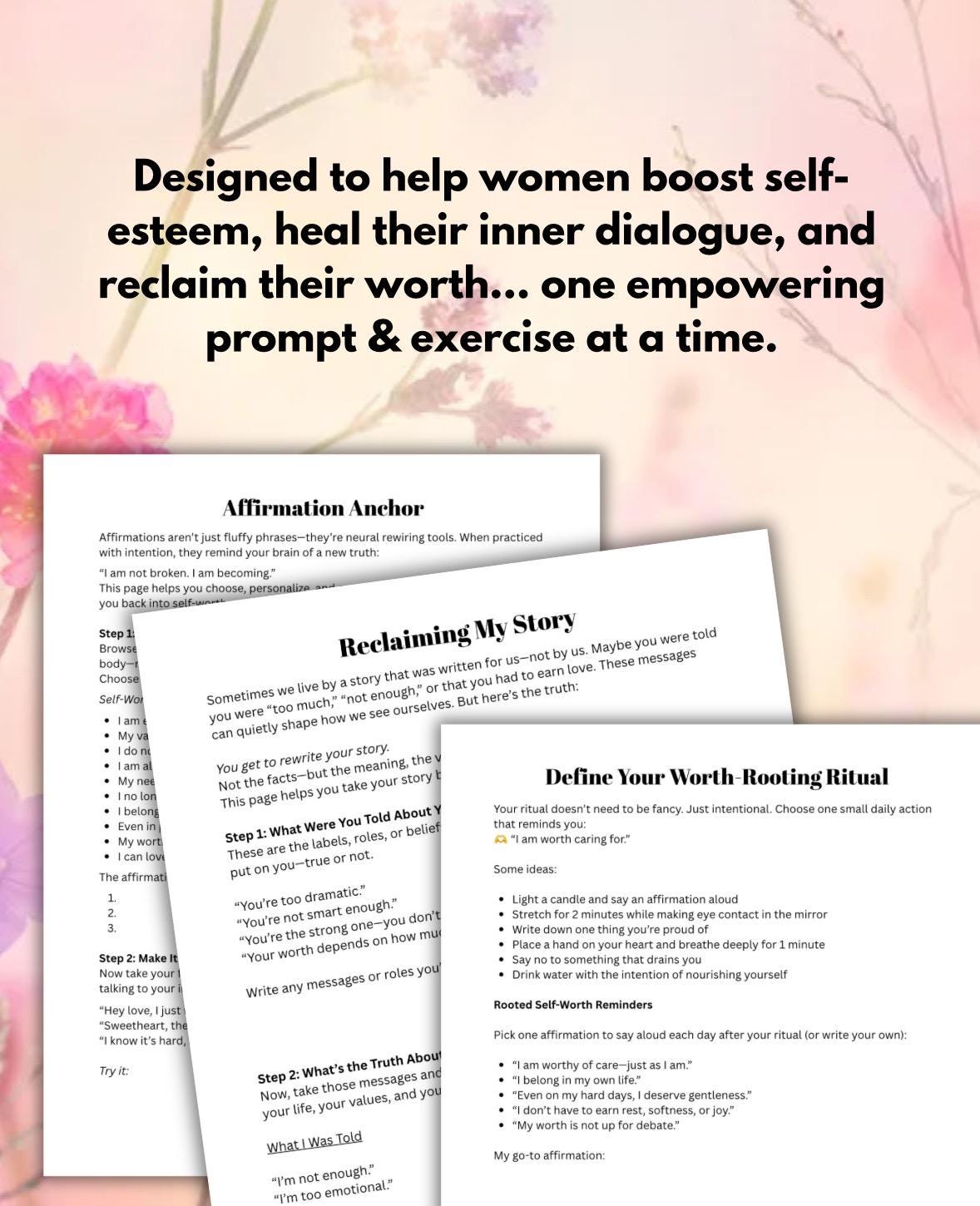 Self-Love Journal Prompts for Women: Confidence Inner Healing Build Self Esteem