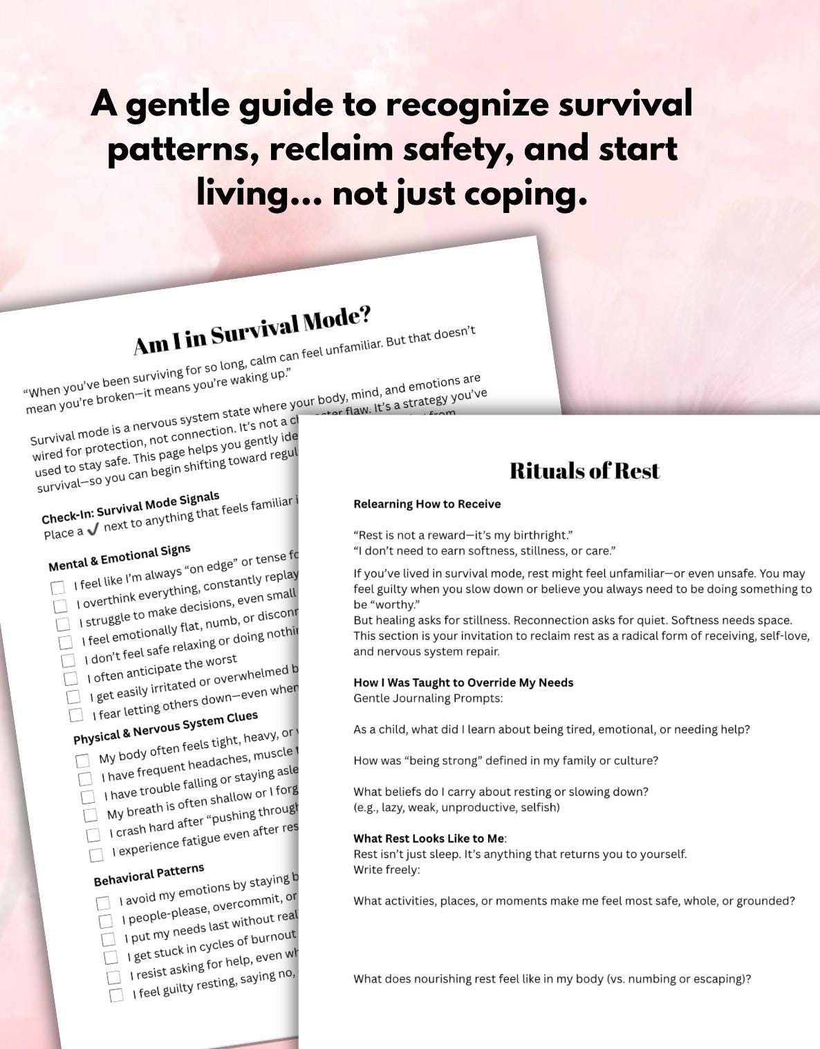 Soft Girl Reset Journal Rewrite Your Story Emotional Healing Workbook Self-Discovery & Inner Healing PDF