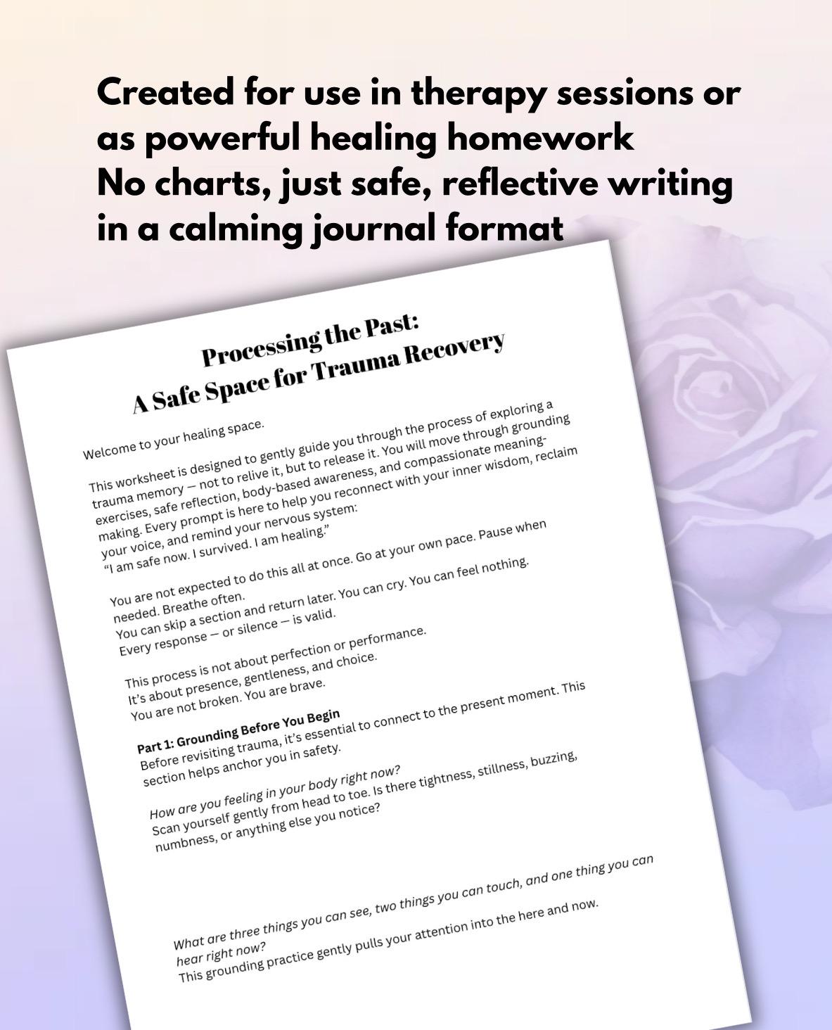 Trauma Memory Processing Worksheet: Inner Child Healing (PDF)