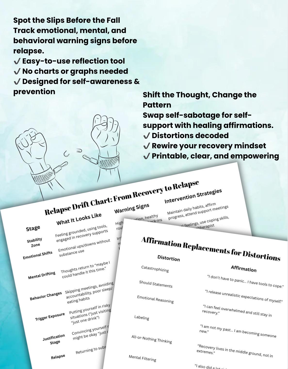 Addiction Recovery Workbook | Relapse Prevention Tools (PDF)