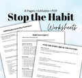 Stop the Habit Workbook | Break the Pattern Interrupters Habit Replacement Plan Behavior Change Recovery Support