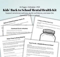 Back to School Mental Health Workbook: Coping Skills & Feelings Check-In (PDF Download)