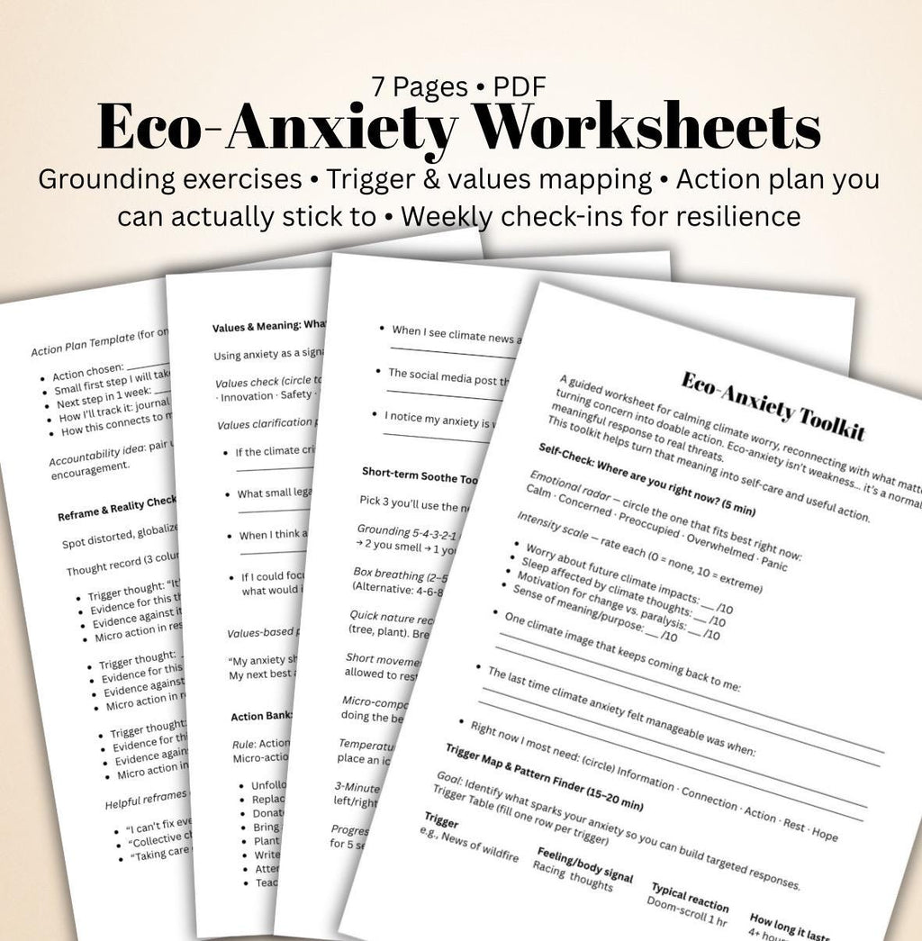 Eco-Anxiety Toolkit Mental Health & Climate Change Coping Workbook