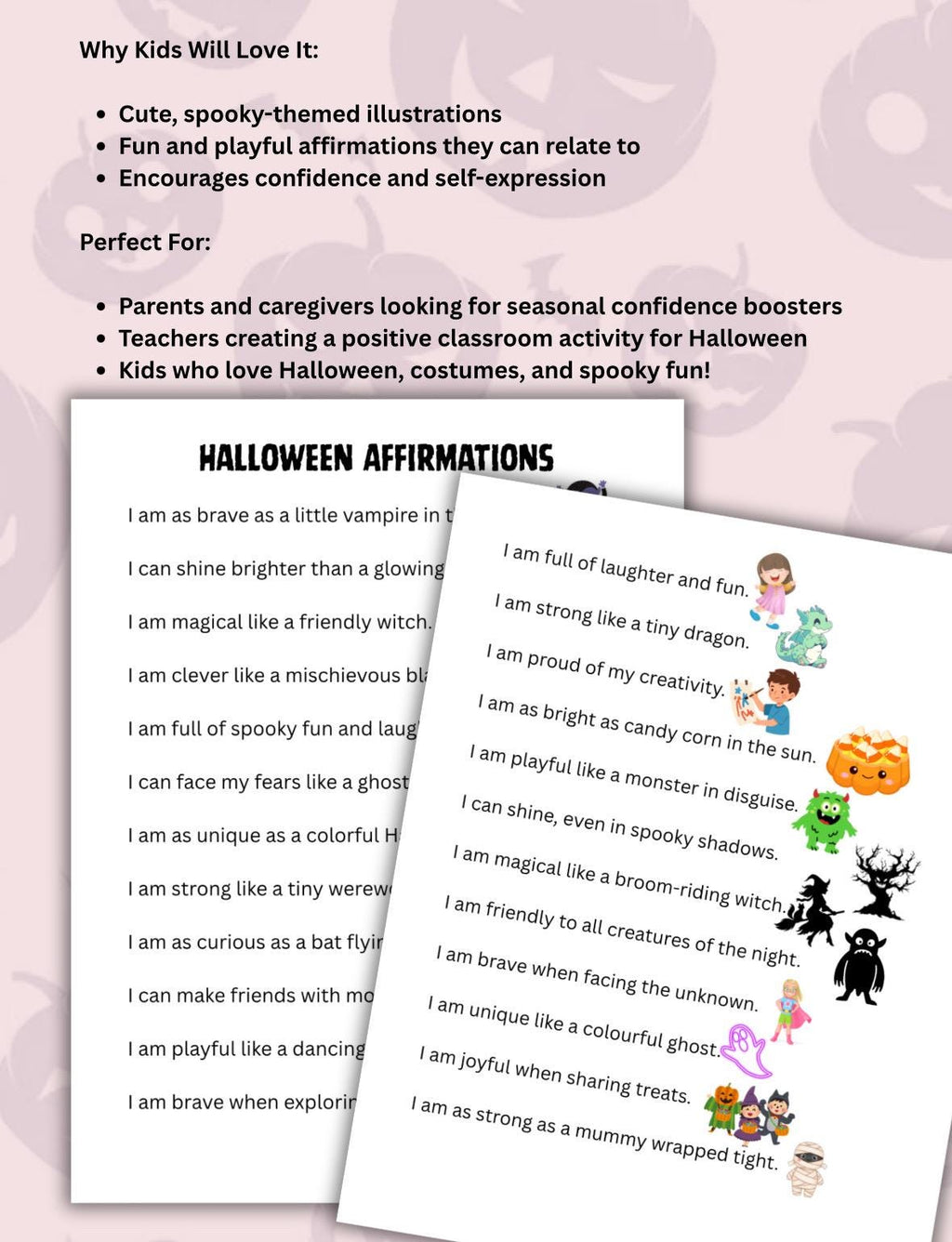 Children Halloween Affirmations for Kids: Spooky Positive Self-Talk for Confidence Self Esteem