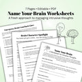 Humorous Brain Management Fun Worksheet Tame Intrusive Thoughts Change your Thinking