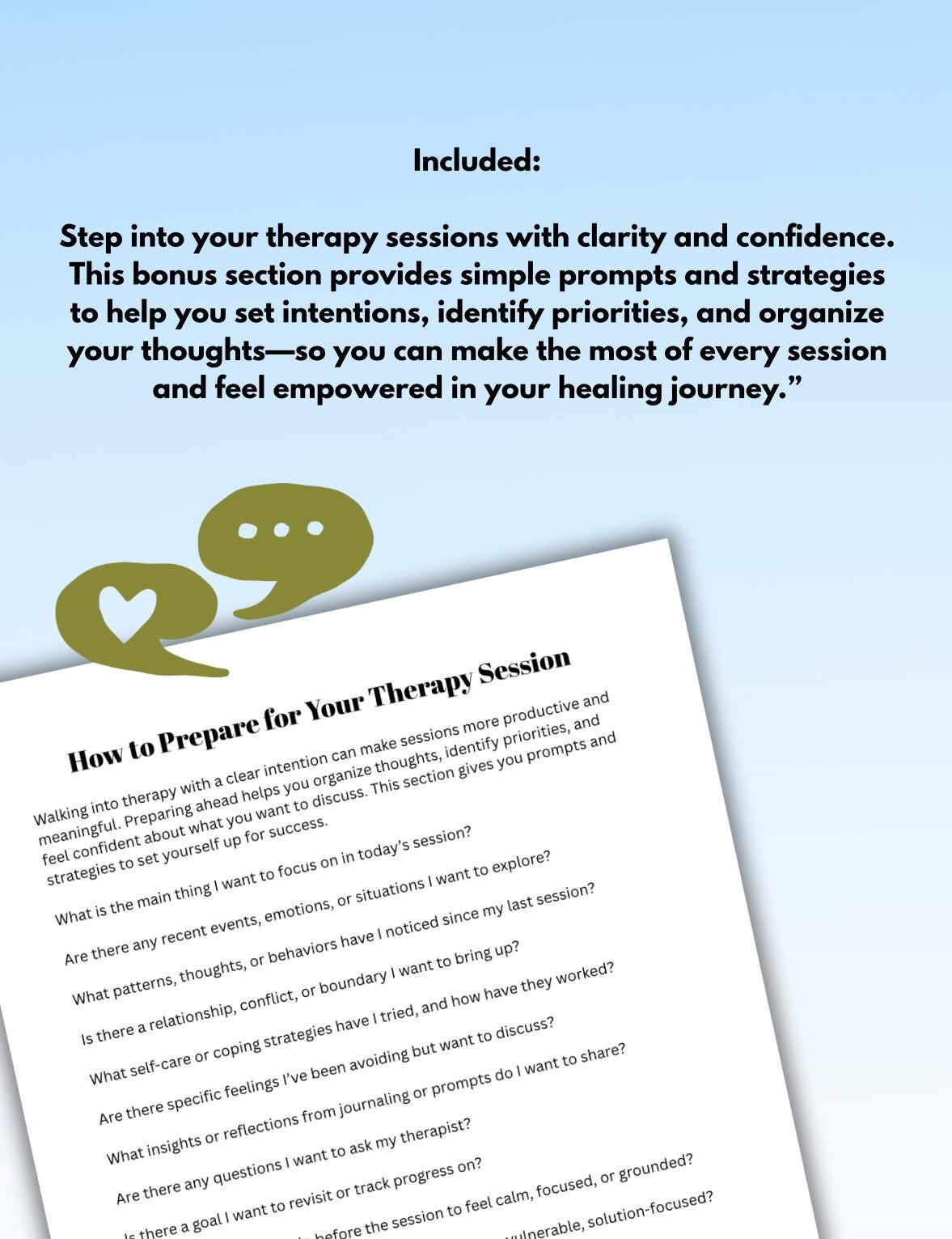 Therapy Session Preparation Things to Talk About 150+ Prompts & Reflection Questions for Self-Discovery