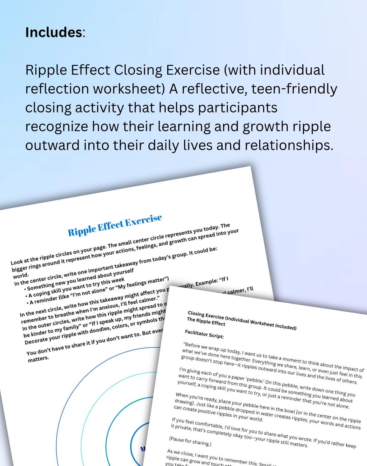 Teen Therapy Group Activities PDF 50 SEL Exercises, Social-Emotional Learning Worksheets & Processing Activities Printable