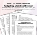 Guided Journal Prompts for Navigating Addiction Recovery Therapeutic Workbook for Healing Self-Awareness Growth