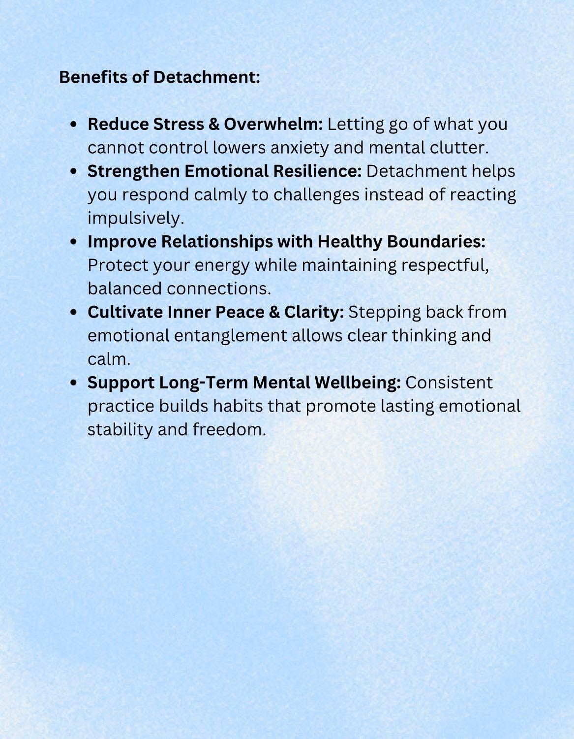 Mindful Detachment Journal Step-by-Step Exercises for Emotional Clarity  Healthy Boundaries Therapeutic Tool